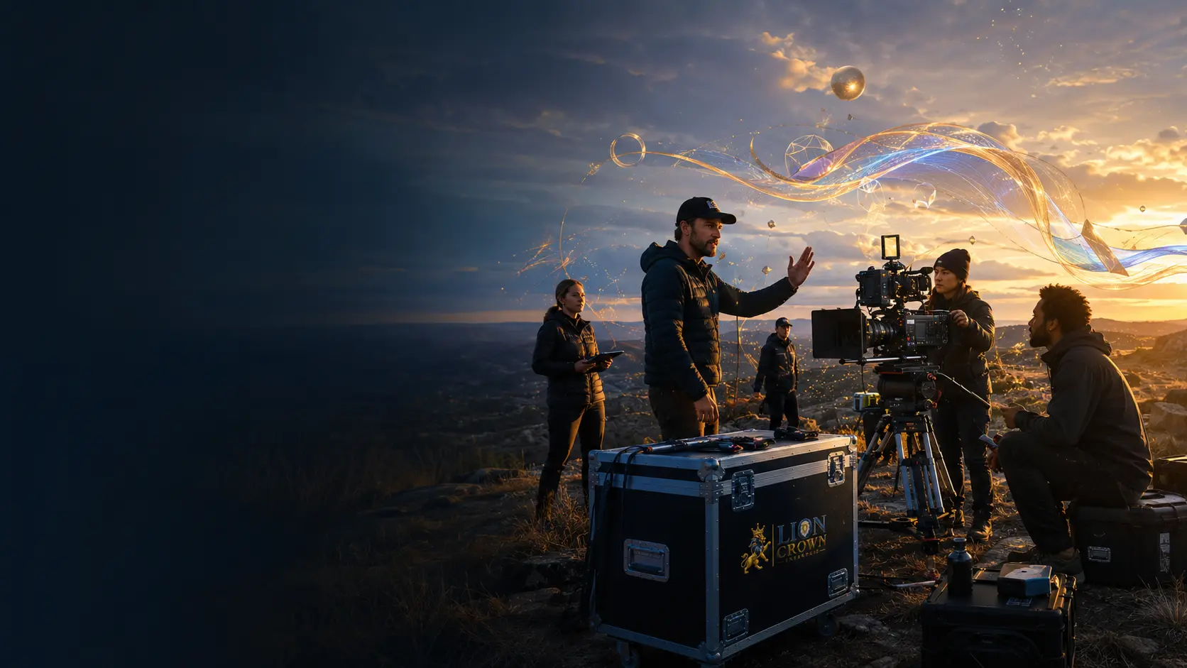 Lionel Creston directing a cinematic campaign creative production in Dallas