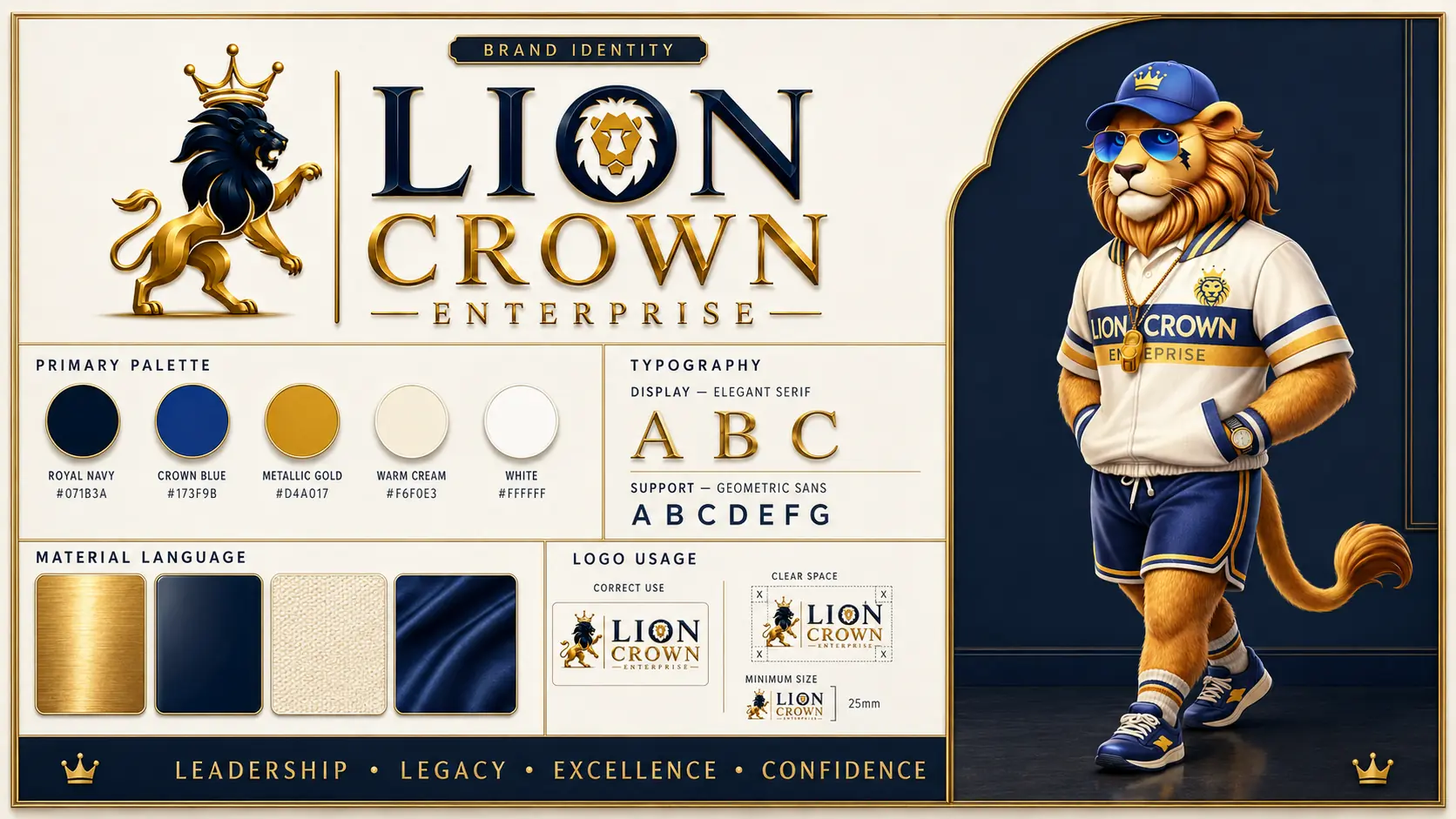 Premium Brand DNA identity system and creative direction board