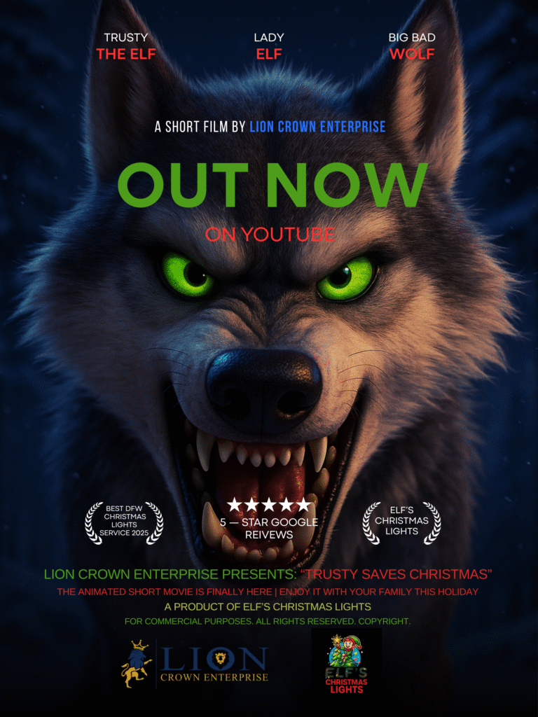 "Trusty Saves Christmas" Out Now, Watch on Youtube on Elf's Christmas Lights Channel.